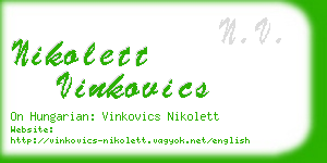 nikolett vinkovics business card